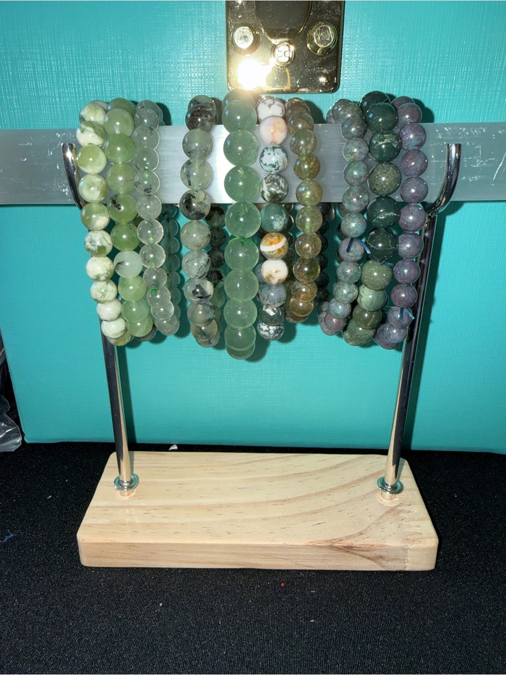 Green variety of authentic crystal bead bracelets